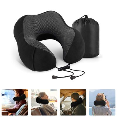 Almofada de Viagem Ergonômica com Espuma Viscoelástica – Conforto e Suporte para Pescoçol | Cor:Azul