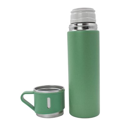 Garrafa Termica Com Copo Parede Dupla Inox Squeeze 500ml Cores:Verde