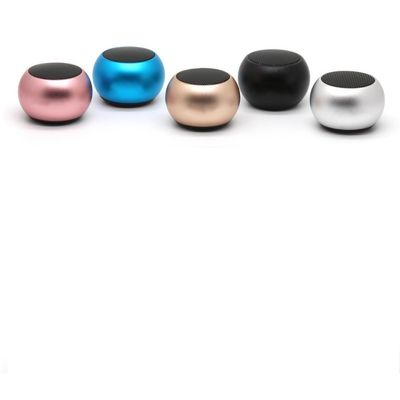 Mini Caixa De Som Bluetooth Bolinha Metal Azul