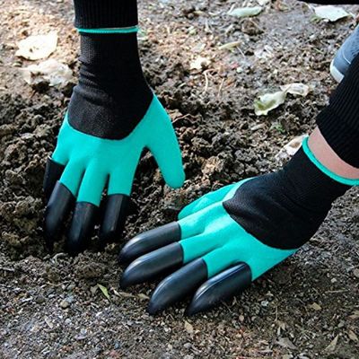 Luva Para Jardinagem Com Garras Cavar Jardim