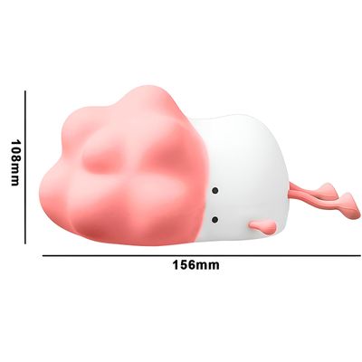 Luminária LED Infantil Recarregável Touch em Silicone – 3 Níveis de Brilho, Luz Noturna Deco LED Decoração  - Rosa