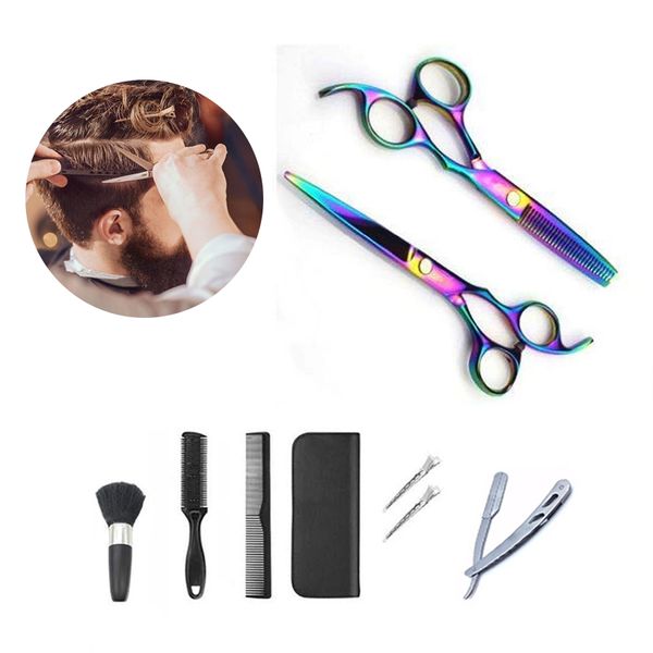 Kit Cortar Cabelo Tesouras Profissionais Cor:Furta Cor