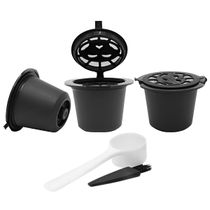Kit 3 Cápsulas Reutilizáveis Café Chá Filtro - Extração Perfeita e Menos Resíduos | Preto