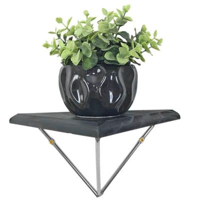 Kit 2 Suportes Mão Francesa 21x12,5cm Prateleiras Aramado Estilo Industrial Cromados Organização