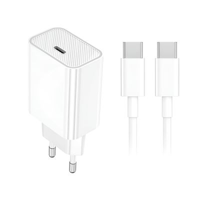 Fonte 20W Fast Charge com Cabo Tipo-C  Branco