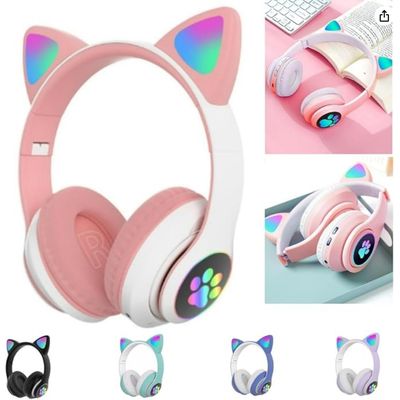 Fone Headset Bluetooth Colorido Com LED