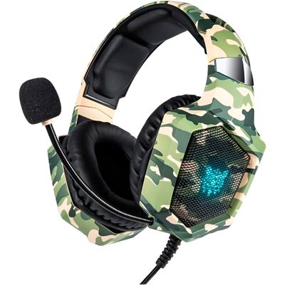 Fone Gamer Over-Ear com Som Imersivo, Microfone Omnidirecional e Conforto Prolongado - Headset Luz LED com Fio