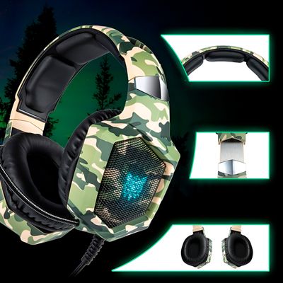 Fone Gamer Over-Ear com Som Imersivo, Microfone Omnidirecional e Conforto Prolongado - Headset Luz LED com Fio
