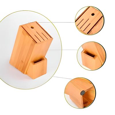 Faqueiro Suporte Facas Organizador Bambu