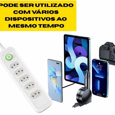Extensão Elétrica 5 Tomadas com Botão