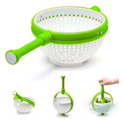 Escorredor Secador de Legumes com Cabo Giratório Centrífuga - Ideal para quem busca agilidade na cozinha
