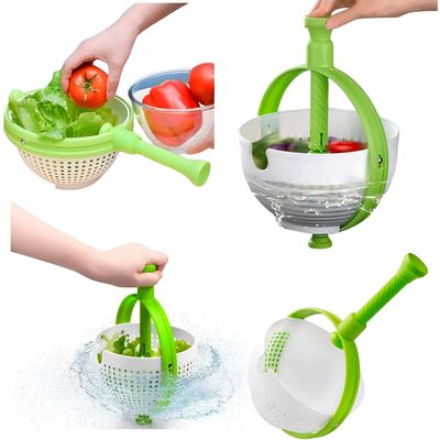 Escorredor Secador de Legumes com Cabo Giratório Centrífuga - Ideal para quem busca agilidade na cozinha