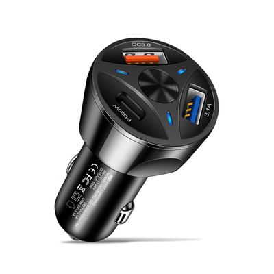 Carregador Celular Veicular 3 Portas Turbo