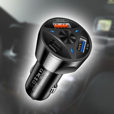 Carregador Celular Veicular 3 Portas Turbo
