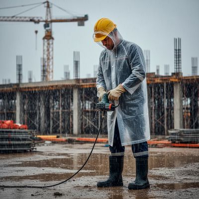 10 Peças Capa de Chuva Transparente Descartável