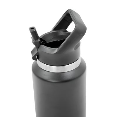Garrafa Térmica Flip Squeeze Alça Canudo 1000ml Academia Cor:Azul