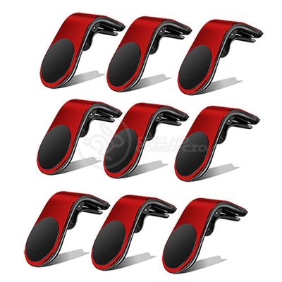 Kit 9 Suporte Magnético Veicular Painel De Carro Tipo L