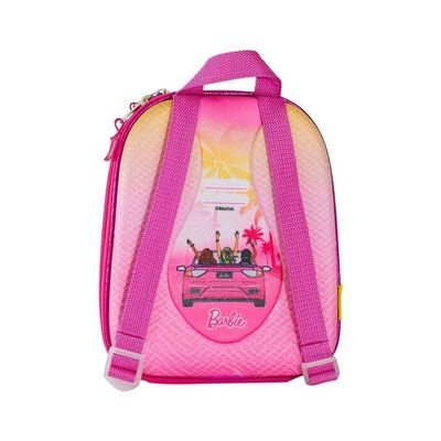 Mochila Escolar Infantil De Costas Barbie Conversível Rosa