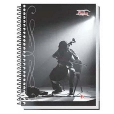 Caderno Espiral De Música Universitário Capa Dura 64 Folhas 1 Matéria Tamoio Estampa 3