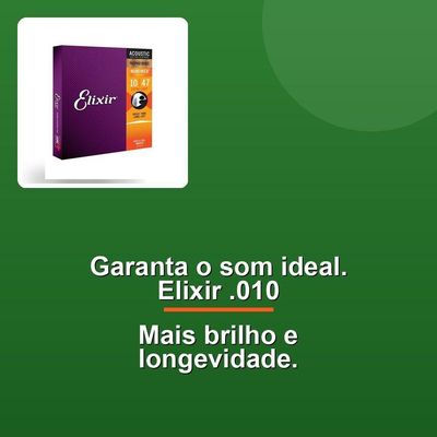 Encordoamento Violão .010 Extra Light Elixir