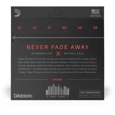 Encordoamento Guitarra D Addario .010-.052 Xt Nickel Hibrido