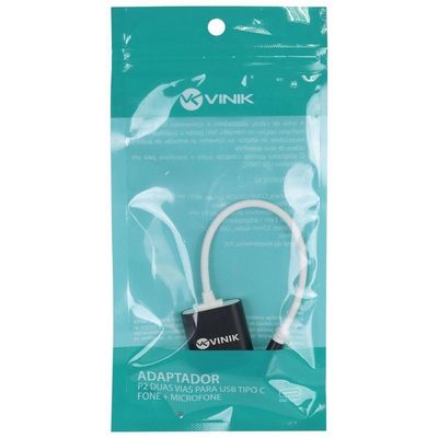 Adaptador Fone P2 3.5mm Duas Vias Usb-c Adfmusbtc