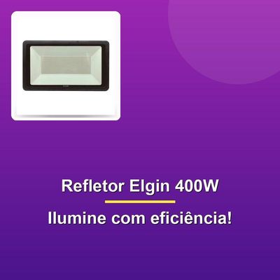 Refletor Led Elgin 400w 6500k Preto