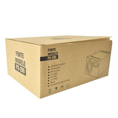 Fonte Atx Evus Ps-200 200w 20-24p2 Sata