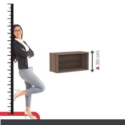 Nicho De Parede 300x600mm Walnut