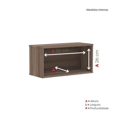 Nicho De Parede 300x600mm Walnut