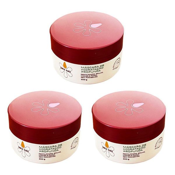 Kit 4 Mascara De Hidratacao Profunda Doce Raiz 200g De Extrato De Batata Doce