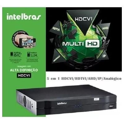 Dvr Intelbras Mhdx 4 Canais Modelo Multi Hd Ultima Geração Lançamento C/ Hd Interno