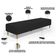 Kit 02 Puffs Decorativo Sala de Estar Bali W01 Pés Palito 190x60cm Suede Preto - Lyam Decor