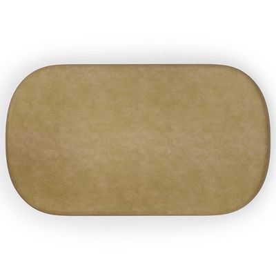 Kit 02 Puffs Decorativos Orgânicos Para Living Quarto 100cm Doha W01 Couríssimo Fendi - Lyam Decor