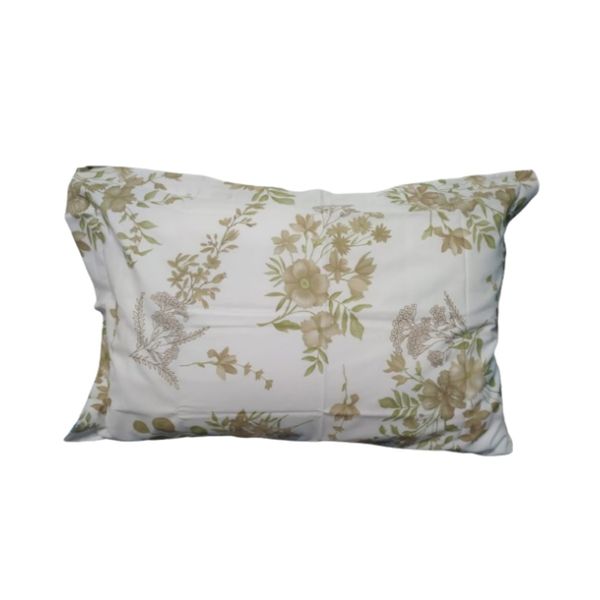 Fronha Avulsa Algodão 180 Fios 50x70cm Floral Bege Bouton