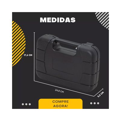 Kit De Ferramentas Jogo Chaves Martelo 8 Peças Com Maleta