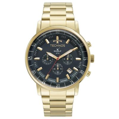 Relógio Technos Masculino Ref: Js25bcl/1a Cronógrafo Golf Dourado
