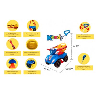 Quadriciclo Dog Azul Kendy