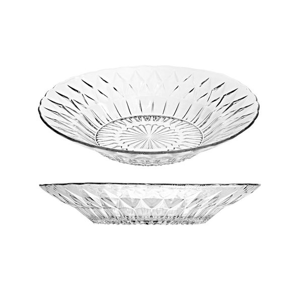 Prato Fundo em Vidro Le Jade Transparente 22,2cm