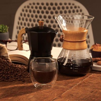 Cafeteira Italiana Gourmet Em Alumínio Black 300 Ml Oxford