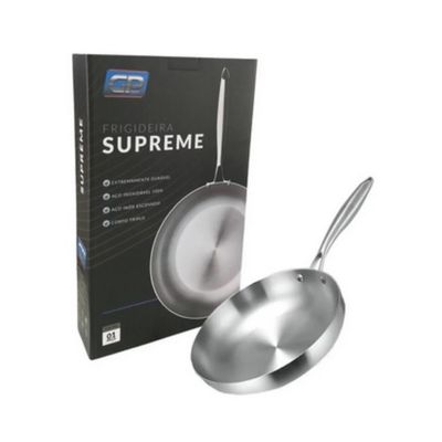 Frigideira Supreme Total Inox Corpo Triplo 2,7 lts  Nº 28 - Gp Inox