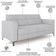 Sofá 3 Lugares Sala Living Industrial 200cm Senna K01 Veludo Cinza - Lyam Decor