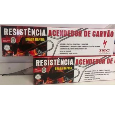 Acendedor elétrico rápido p/carvão de churrasqueira e lareira 650w 220v