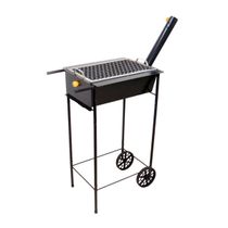 Fogão Churrasqueira Mineiro Chapa 02 Furo Grelha 80x43x38cm
