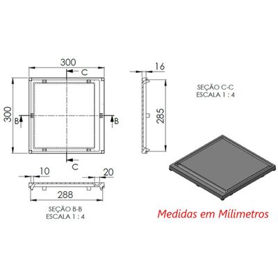 Chapa Bifeteira Lisa Fogão Industrial Sobrepor Ferro 30x30cm