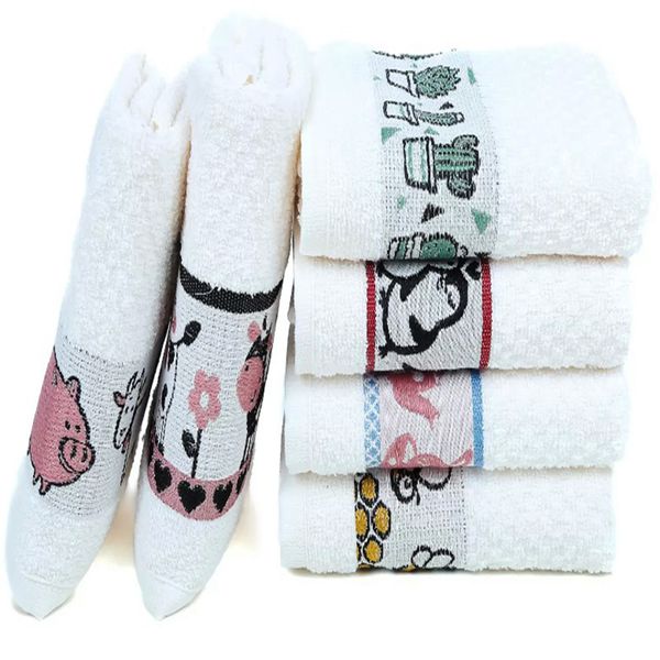 Pano de Copa LmPeter Jacquard 48cmx70cm com Barra Decorada(06 Unidade) Branco