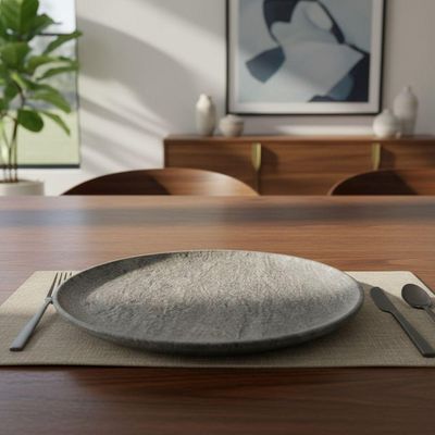 Prato Raso Refeição Pedra Sabão 26 Cm - Kit Com 15 Unidades