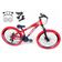 Bicicleta Aro 26 Vikingx Tuff Câmbios Shimano Freio Hidráulico 21v Freeride Aro Vmaxx Flame vermelho-Azul X25