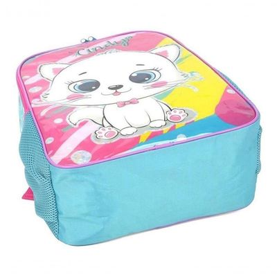 Mochila Costas Infantil Menina Gata Cindy Verde Luxcel