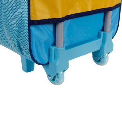 Mochila Rodinha Squeeze Infantil Escolar José Comilão Azul Dmw